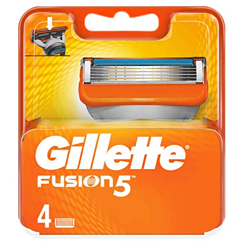 Gillette Fusion5, Confezione da 4 Ricambi, Fino a 1 Mese di Rasatura con 1 Lametta