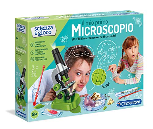Clementoni - 12794 - Scienza E Gioco - Il Mio Primo Microscopio - Laboratorio E Gioco Scientifico Bambini 8 Anni (Versione In Italiano) - Made In Italy