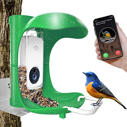 Mangiatoia per uccelli intelligente,Mangiatoia per uccelli selvatici con fotocamera,Riconoscimento automatico delle specie di uccelli,Mangiatoia per uccelli funzionale con potente database di uccelli