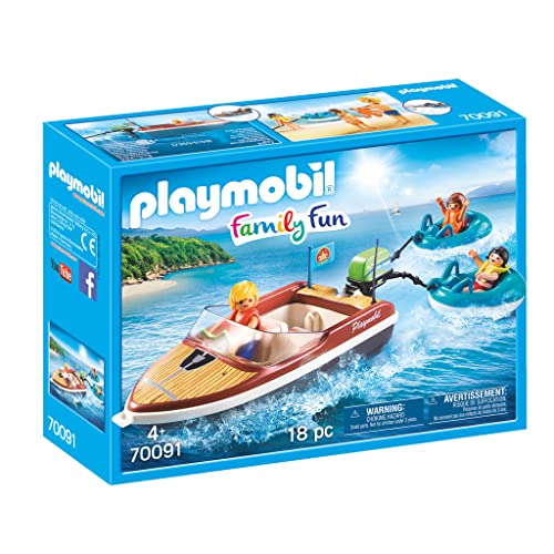 Playmobil Family Fun 70091 - Motoscafo con gommoni, dai 4 Anni