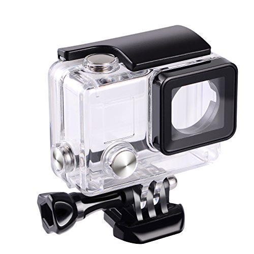 Suptig Custodia protettiva di sostituzione, impermeabile, per macchina fotografica GoPro Hero 4, 3+, 3, per uso subacqueo, impermeabile fino a 45 m