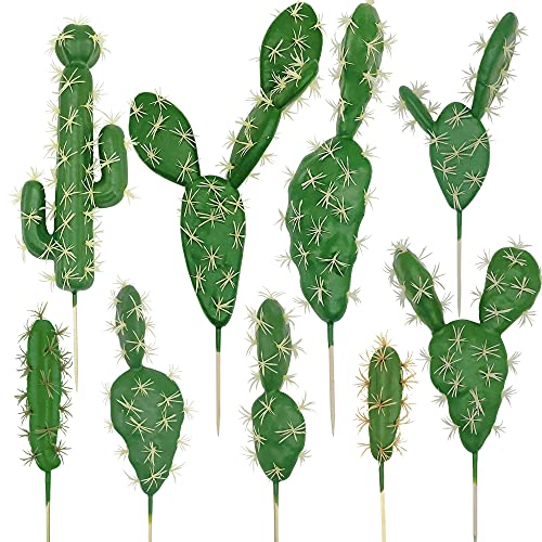 Woohome 9 Pz Succulente Piante Artificiali, Cactus di Artificiali Piante Grasse Finte Decorative Uncotted Faux Flower Succulente per Parete DIY Home Decor
