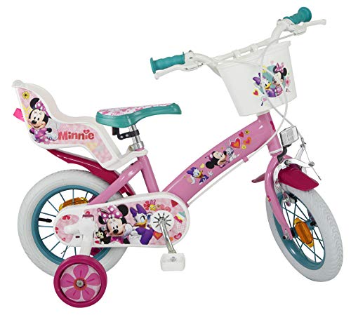 Toimsa 611 - Minnie, Bicicletta per Bambina, Dimensioni 12', da 3 a 5 Anni