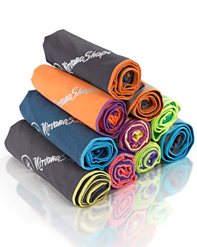 NirvanaShape ® Asciugamano Microfibra | 14 colori | 8 taglie | Asciugatura Rapida, Leggero, Assorbente | Asciugamano da Viaggio / Asciugamano da Bagno | Ideale per Viaggi, Spiaggia, Yoga, Sauna