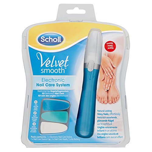 Scholl Velvet Smooth Kit Elettronico Nail Care, Cura Unghie, 1 Prodotto, Blu