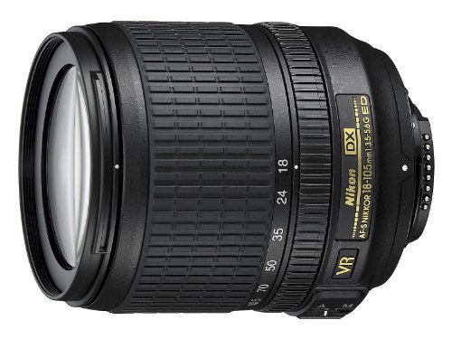 Nikon Nikkor Obiettivo AF-S DX 18-105 mm, f/3.5-5.6G ED VR, Nero [Versione EU]