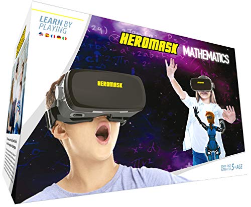 Visore VR Realta Virtuale + Gioco educativo bambini [Operazioni Matematica e calcolo mentale] Regalo Originale per bambino 5 6 7 8 9 10 11 12 anni [Natale - Compleanno] Occhiali Realtà Virtuale