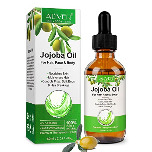 Olio di jojoba, 100% puro, naturale e spremuto a freddo - per capelli, viso, corpo, unghie, ricco di vitamina E per una pelle sana, senza crudeltà