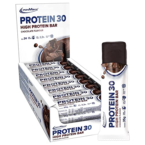 IronMaxx Protein 30 - Barrette Proteiche - gusto: cioccolato- 24 x 35 g (confezione da 24 barrette)