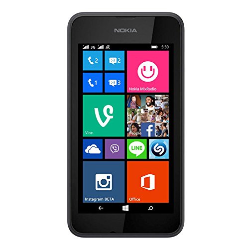 Nokia Lumia 530 Smartphone (10,2 cm, Single-Sim, 1,2 gHz snap Dragon processore quad-core, 512MB RAM, 5 Megapixel fotocamera, Bluetooth, USB 2,0, Win 8) dark grey