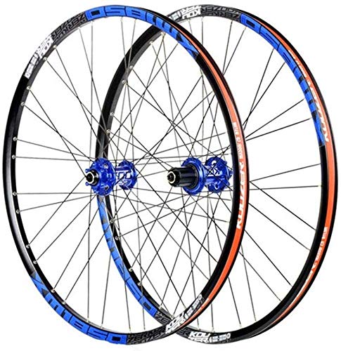Cerchi Bici MTB Bicycle Wheel Set 26 '/27.5', ruota a disco freno a disco della bici di montagna anteriore ruota posteriore a doppia parete Rims Quick Release 32 fori 8-11 costi ( Size : 27.5in )