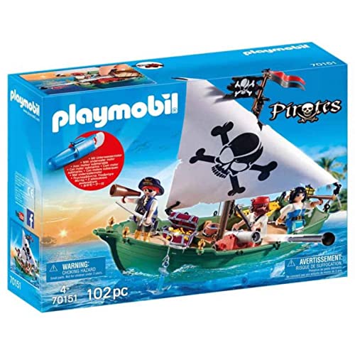 Playmobil Pirates 70151 - Nave pirata con motore subacqueo, dai 4 anni