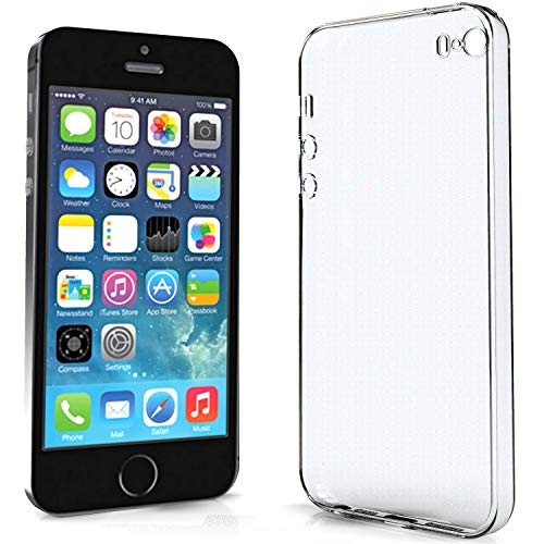 N NEWTOP Cover Compatibile per iPhone 5/5S/SE, Custodia Trasparente Sottile TPU Clear Silicone Morbida Silicone Case
