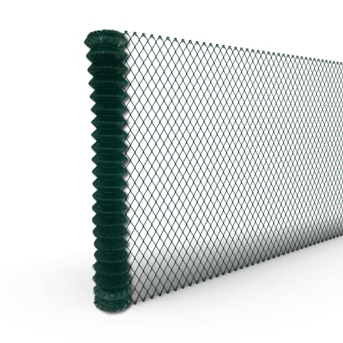 Italfence - Rete metallica plastificata romboidale a maglia sciolta per recinzione, 25m (⌀2,7mm (Pesante), 175cm)