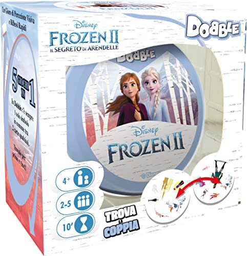 Asmodee - Dobble Frozen - Gioco da Tavolo per Tutta la Famiglia, 2-8 Giocatori, 4+ Anni, Edizione in Italiano