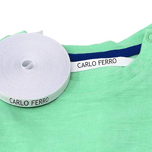 Etichette personalizzate termoadesive con CERTIFICATO ECOLOGICO per marcare nomi da stirare con ferro sui vestiti per bambini, grembiuli, abbigliamento (100)