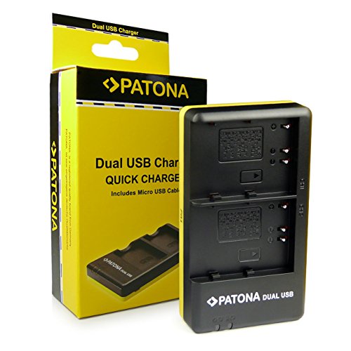 PATONA Caricabatteria Doppio per EN-EL3E Batteria Compatibile con Nikon D700 D300 D200 D100 D90 D80 D70 D50