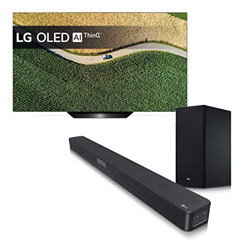 LG TV OLED AI+ Soundbar, OLED65B9PLA + SL5Y, Smart TV 65' , 4K Cinema HDR con Dolby Vision e Dolby Atmos + Soundbar SL5Y Digital Wireless Subwoofer 2.1 ch