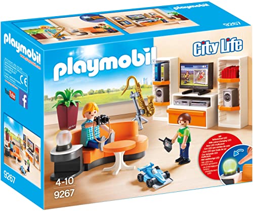 Playmobil City Life 9267 - Soggiorno con Mobile TV, dai 4 anni