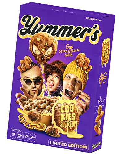 Yummer's Cereali Praline di Mais al gusto di COOKIES N' CREAM New Limited Edition by Sfera Ebbasta, Gué, Anna 300g