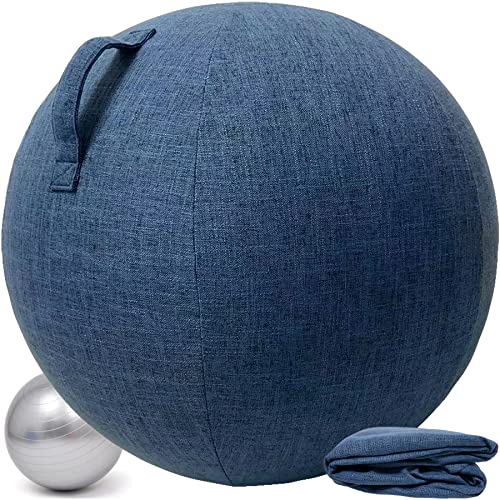 Alywen Ballon Bureau Siege Ballon Gym Ball Office 55/65/75 cm Palloncino gravidanza sedia palloncino con rivestimento protettivo antiscivolo Swiss Ball (65 cm, blu marino)