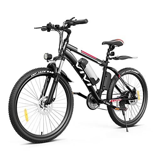 Vivi Bicicletta Elettrica Mountain Bike Elettrica per Adulti, 26 Pollici Bici Elettriche 250W Ebike con Batteria Agli Ioni Di Litio Rimovibile 8Ah, Professionali a 21 Velocità (Nera)