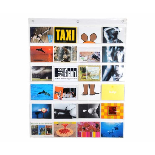 HAB & GUT -DV009- Tenda portafoto, Galleria cornici con 24 Tasche, Trasparente 63x79cm