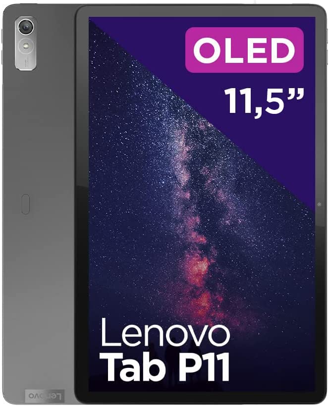 Lenovo Tab P11 Seconda Generazione, Display 11.5' 2K, MediaTek Helio G99, WI-FI 6, MicroSD Slot, RAM 4 GB, Memoria 128GB, Tablet Android 12, Storm Grey [Esclusiva Amazon] + Alimentatore