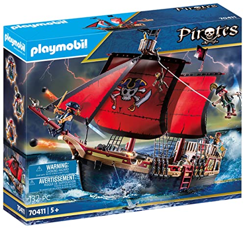 Playmobil Pirates 70411 - Galeone dei Pirati, Dai 4 anni