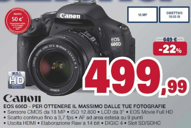 Canon Eos 600D Unieuro